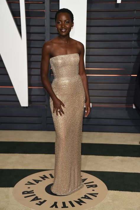 Lupita Nyong, Lupita Nyong'o, Calvin Klein Collection, Oscar Party, Vanity Fair Oscar Party, Celebrity Red Carpet, Gala Dresses, Red Carpet Dresses, Red Carpet Looks