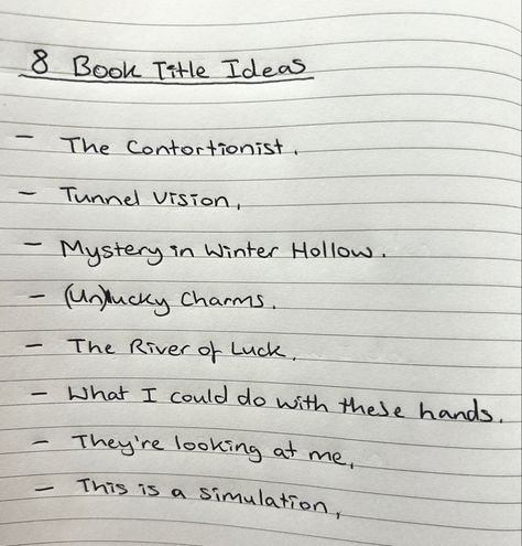 8 book title ideas 💡 Story Ideas Title, Titles For Characters, Story Intro Ideas, Book Ideas Title, Titles For Chapters, Zombie Apocalypse Book Title Ideas, Poem Name Ideas, Poem Titles Ideas, Wattpad Book Description Ideas