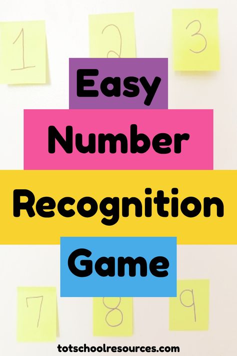 Easy Number Recognition Activities, How To Teach Number Recognition, Activities To Learn Numbers, Number Recognition Activities Toddlers, Numbers Games For Preschool, Number 4 Activity For Preschool, Kindergarten Number Recognition Games, Numbers Recognition Activities, Numbers Crafts For Toddlers