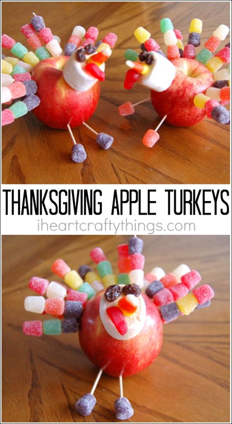 Apple Turkey Craft, Thanksgiving Activity For Kids, Apple Turkey, Thanksgiving Games For Kids, Thanksgiving Snacks, Thanksgiving Activity, Thanksgiving Activities For Kids, Turkey Crafts, Thanksgiving Preschool