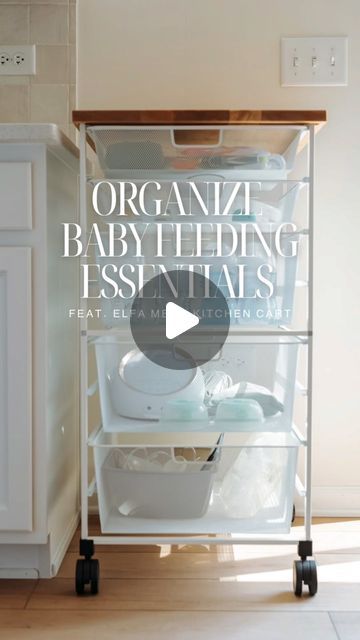 Alice Lee┊Sweet Lee & Co on Instagram: "It’s been long overdue from months of letting bottles, pump parts, bibs and other things related to baby feeding essentials completely crowd our counter space. This Elfa Kitchen Cart from @thecontainerstore is actually the perfect solution if you don’t have a lot of cabinet space to store all of these items all in one place! 

I know how life can be during this phase — most of the days, you’re just simply trying to survive with little to no sleep and organizing this space can seem very overwhelming. However, if and when you decide to tackle decluttering the space, look no further as this cart can be used in so many ways! 

#TheContainerStore #Thecontainerstoreambassador 

baby feeding, starting solids, breastfeeding, nursing, pumping moms, baby bottl Bottle Sterilizer Station, Newborn Kitchen Organization, Bottle And Pump Organization, Organize Baby Bottles In Kitchen, Baby Kitchen Storage, Pump Parts Organization, Baby Dishes Organization, Kitchen Organization Baby Stuff, Baby Station In Kitchen