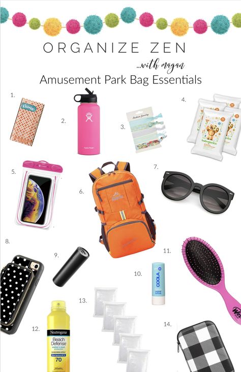 Not sure what to pack in your amusement park bag for your family trip to Disney, Universal Studios, Six Flags or any other theme park?  Well, you are in the right place, because I’ve compiled a list of 15 must have, essential items to take with you!  I promise, you won’t want to forget any of these items in your backpack to make it the best trip ever!   #Disney #Universal #ThemePark #Essentials Amusement Park Bag, Amusement Park Essentials, Theme Park Essentials, Packing List For Disney, Universal Trip, Disney Universal Studios, Things To Pack, Orlando Trip, Vacation 2024