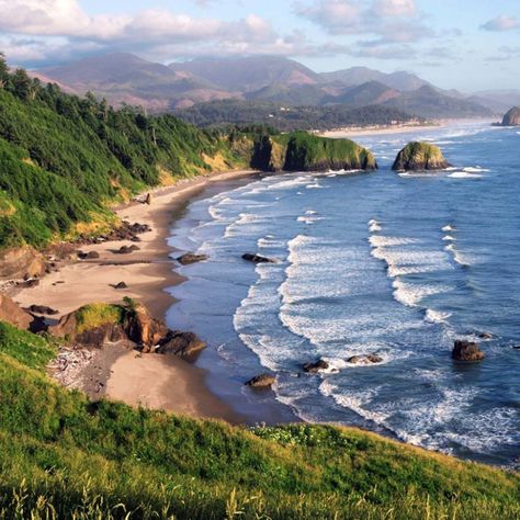 Ecola State Park, States In America, Alaska Cruise, Cannon Beach, Beaches In The World, Most Beautiful Beaches, Road Trip Usa, Oregon Coast, Pacific Coast