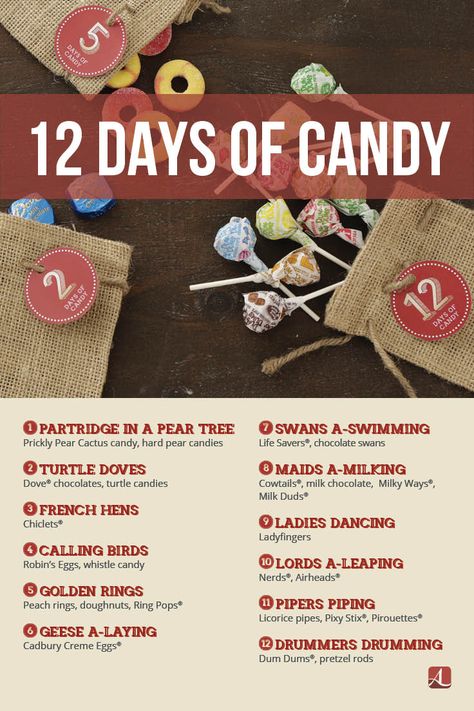 12 Days Of Xmas, American Lifestyle, Holiday Dessert, Countdown To Christmas, Twelve Days Of Christmas, Diy Candy, Christmas Goodies, Christmas Games, Christmas Advent