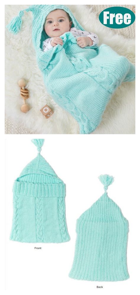 Cabled Baby Bunting Free Knitting Pattern Crochet Baby Sleeping Bag, Baby Sleeping Bag Pattern, Baby Bunting Bag, Knitted Sleeping Bag, Sleeping Bag Pattern, New Baby Crafts, Baby Cocoon Pattern, Bunting Pattern, Knitting Patterns Free Blanket