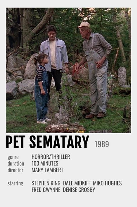 Slither Movie Poster, Film Checklist, Pet Sematary Poster, Pet Sematary 1989, Halloween Marathon, Fall Movies, Wallpaper Room, Movies To Watch Teenagers, Polaroid Posters