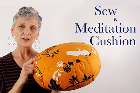 How to Make a Meditation Cushion – The Daily Sew Meditation Pillow Pattern, Diy Meditation Pillow, Zafu Cushion, Diy Yoga, Yoga Cushions, Yoga Pillow, Meditation Pillow, Meditation Cushion, Diy Cushion