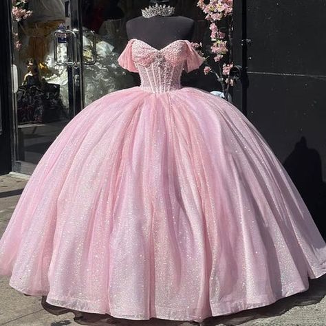 The Perfect Quinceanera Gown For A Dreamy Quince Theme – MyChicDress 16 Birthday Dress, 15 Birthday Dresses, Princess Quinceanera Dresses, Pink Quinceanera Dresses, Pink Quinceanera, Quinceanera Pink, Pink Quince, Quinceanera Dresses Pink, Pretty Quinceanera Dresses