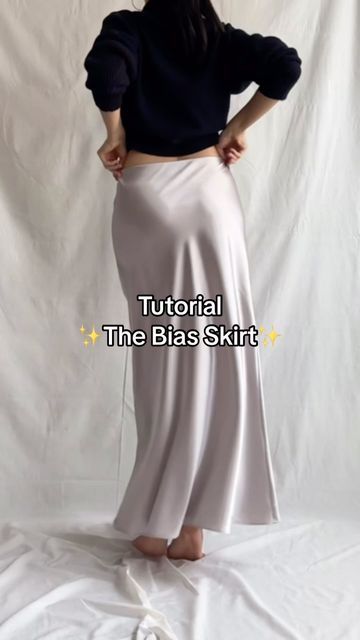 Diy Asymmetrical Skirt, Maxi Skirt Pattern Sewing, Diy Satin Skirt, Satin Skirt Pattern, Slip Skirt Pattern, Long Skirt Pattern Sewing, Sew Maxi Skirts, Coming Soon Video, Straight Skirt Pattern