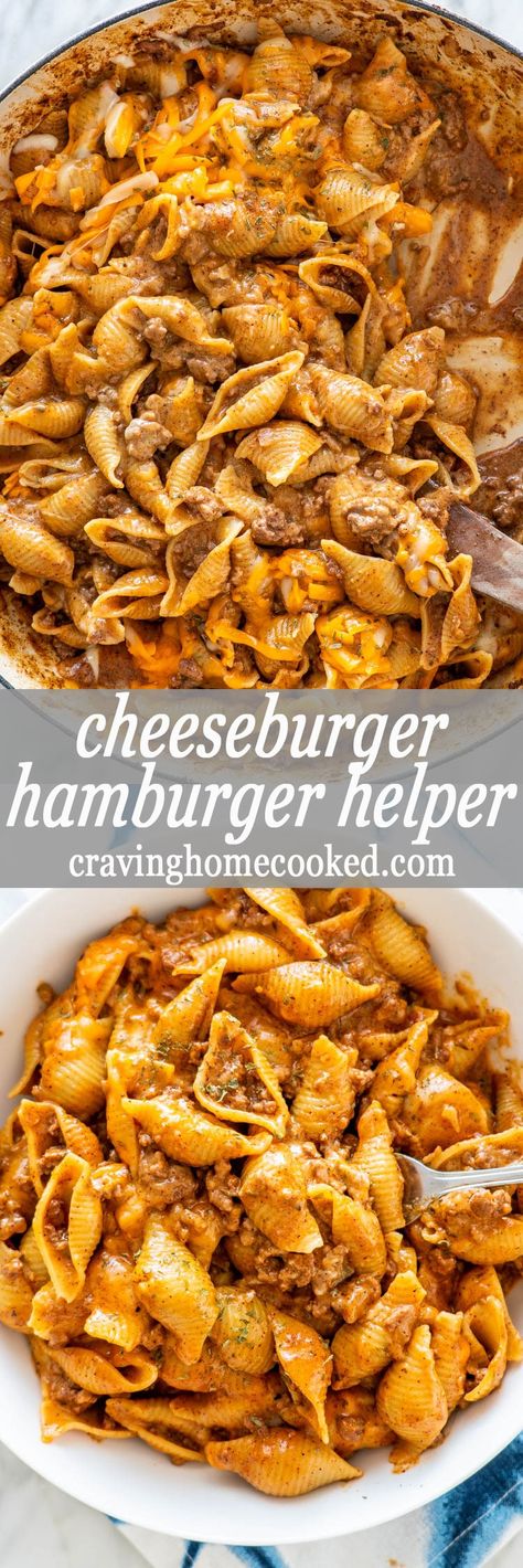 Cheeseburger Hamburger Helper, Homemade Hamburgers, Hamburger Helper, Cheese Burger, Beef Dinner, Frozen Meals, 30 Minute Meals, Few Ingredients, Ground Beef Recipes