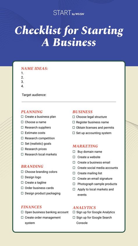 Checklist for starting a business Fashion Business Plan, Business Tax Deductions, Small Business Marketing Plan, Business Development Strategy, Business Strategy Management, Business Plan Outline, Party Planning Business, Starting Small Business, Business Plan Template Free