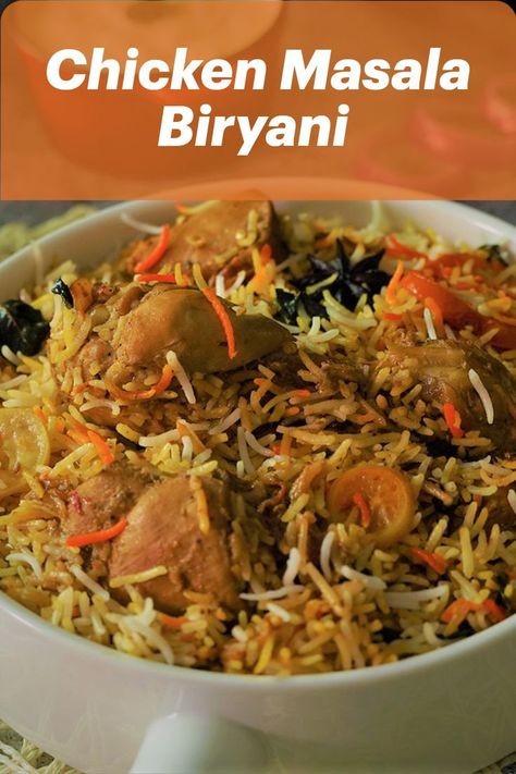 Chicken masala biryani is the perfect biryani recipe to try this week. Super aromatic biryani can’t be refused by any biryani lover. Do try out this scrumptious chicken masala biryani recipe and let us know your feedback. #ChickenBiryani #Biryani #MasalaBiryani #pinterestrecipes #pinterestideas #pinterestworthy #foodphotos #foodpics #foodphotography #foodimages #pinterestinspired #foodstyling #Sooperchef #foodpresentation Chicken Dum Biryani Recipe, Chicken Starter Recipes, Indian Rice Recipes, Chicken Biryani Recipe, Dum Biryani, Breakfast Recipes Indian, Chicken Biryani, Indian Cooking Recipes, Vegetarian Snacks Recipes