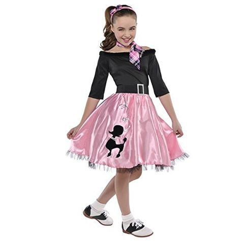 Sock Hop Outfits, Sock Hop Costumes, Poodle Skirt Costume, Poodle Dress, 50s Costume, Outfit Rock, Up Halloween Costumes, Black And Pink Dress, Sock Hop