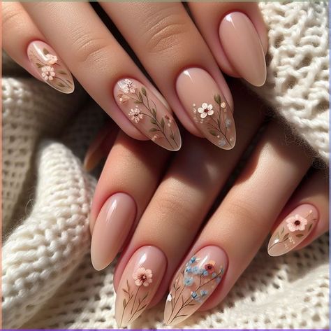 Summer Nails 2024 Trends, Almond Nails Designs Summer 2024, Nails Summer 2024 Almond, Summer Almond Nails 2024, Nail Summer 2024, Summer Nail Inspo 2024 Almond, Summer Nail Art 2024, Floral Gel Nails, Manicure With Flowers