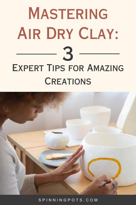 Discover the wonders of air-dry clay! 🌟 An affordable, versatile, and beginner-friendly medium for crafting. No oven needed! Check out our blog for top 3 essential tips to master air-dry clay. Unleash your creativity today! 🎨✨ #Crafting #AirDryClay #DIY Fimo, How To Paint And Seal Air Dry Clay, Best Air Dry Clay Products, How To Smooth Air Dry Clay, How To Add Color To Air Dry Clay, Crafts Using Air Dry Clay, Air Dry Clay Tips And Tricks, How To Work With Air Dry Clay, Air Dry Clay Crafts To Sell