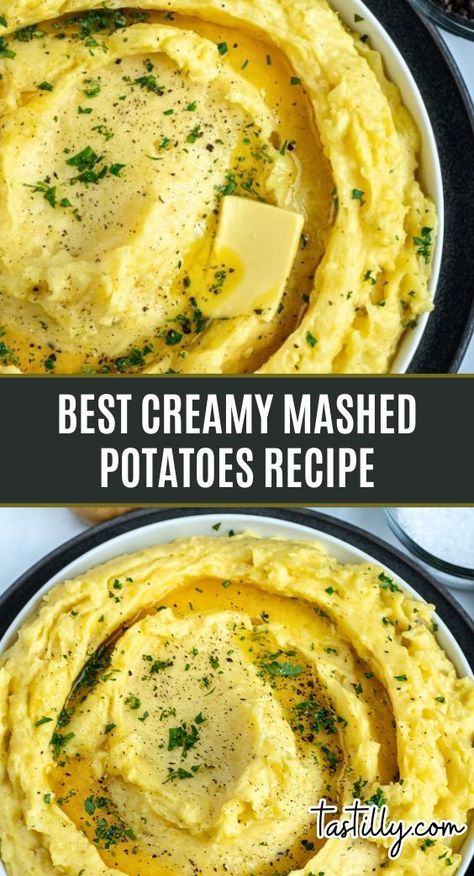 How to Make Creamy Mashed Potatoes! Fluffy, smooth mashed potatoes made with butter, milk, and heavy cream. Garlic and onion give them incredible flavor. Ideal for holiday dinners!
#CreamyMashedPotatoes #HolidaySides #ComfortFood Best Creamy Mashed Potatoes, Best Garlic Mashed Potatoes, Garlic Mashed Potatoes Easy, The Best Mashed Potatoes, Mashed Potatoes Thanksgiving, Creamy Garlic Mashed Potatoes, Creamy Mashed Potatoes Recipe, Garlic Mashed Potatoes Recipe, Buttery Mashed Potatoes