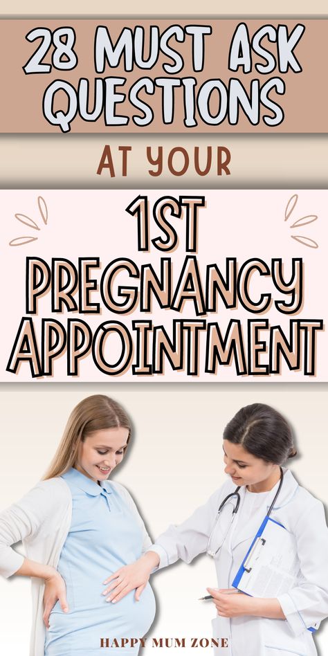 A big list of 28 questions that you should be asking at your first prenatal appointment. Download them and take them along to your first pregnancy appointments. First time pregnancy | pregnancy preperation | pregnancy planning | tips for pregnant women | first pregnancy Pregnancy Guide Week By Week, Pregnant First Time, Things Pregnant Women Should Avoid, First Trimester Bump Pictures, Prepregnancy Plan, Pregnancy Need To Know, First Prenatal Appointment Questions, Questions For First Prenatal Visit, Prenatal Appointment Schedule