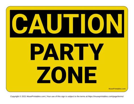 Printable Party Zone Caution Sign | Party zone, Construction zone birthday party, Construction birthday parties Construction Zone Birthday Party, Tonka Party, Construction Signs Printable, Under Construction Theme, Construction Theme Birthday, Mcqueen Cars, Construction Birthday Invitations, Construction Theme Birthday Party, Alien Party