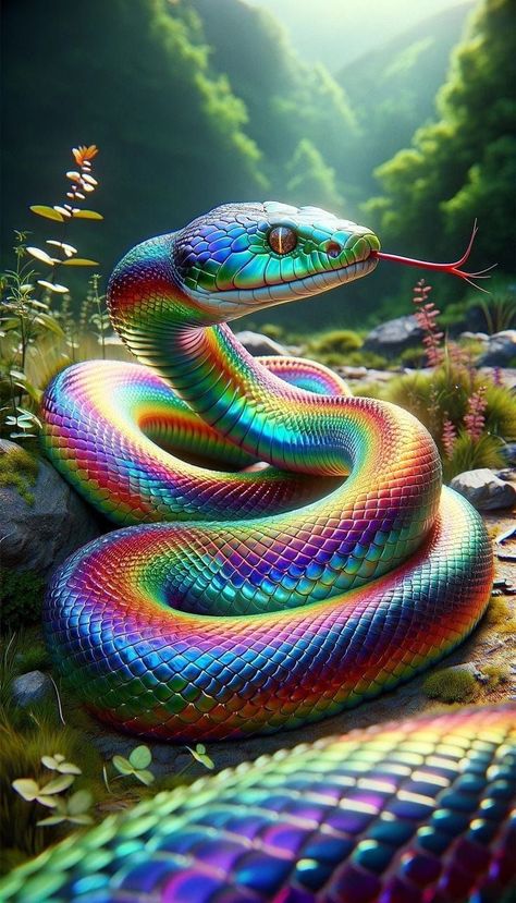 Cobra Tattoo, Rainbow Snake, Colorful Snakes, Rainbow Serpent, Snake Wallpaper, Snake Drawing, Frog Wallpaper, Snake Tattoo Design, Tiger Pictures