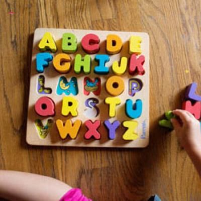 Four Tips for Teaching Letters {Preschool Lessons} Puzzle Wood, Abc Puzzle, Alphabet Puzzle, Alphabet Puzzles, Lowercase Alphabet, Alphabet A, Lowercase Letter, Teaching Letters, Wooden Alphabet