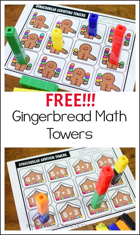 Gingerbread Activities Preschool, Gingerbread Man Preschool, Gingerbread Math, Gingerbread Unit, Centers Kindergarten, Homeschool Montessori, Gingerbread Man Activities, December Kindergarten, Christmas Math Activities