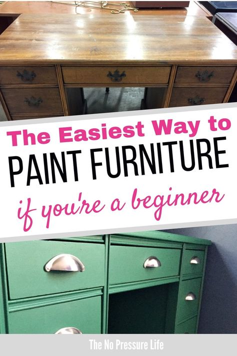 Paint Wood Furniture, Easy Furniture Makeover, Diy Furniture Makeover Ideas, How To Paint Furniture, Hand Furniture, Painting Wood Furniture, Second Hand Furniture, Paint Wood, Learn How To Paint