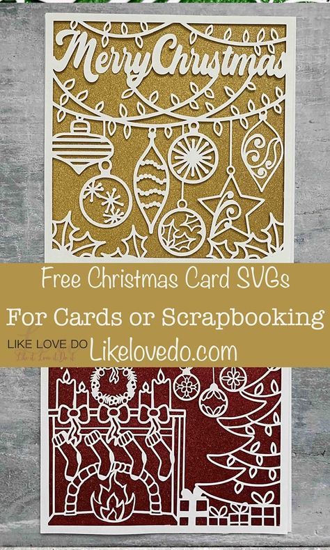 Christmas SVG Backgrounds - Like Love Do Cricut Christmas Cards, Christmas Card Background, Free Christmas Backgrounds, Christmas Scrapbook Pages, Christmas Cricut, Idee Cricut, Projets Cricut, Christmas Cut Files, Make Your Own Card