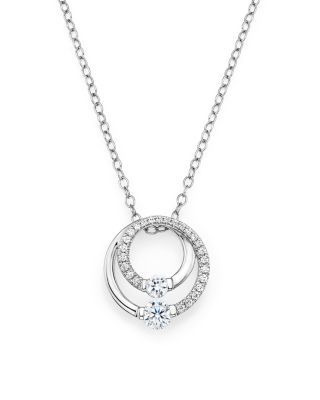 BLOOMINGDALE'S DIAMOND CIRCLE PENDANT NECKLACE IN 14K WHITE GOLD, .30 CT. T.W. - 100% EXCLUSIVE. #bloomingdales # Unique Diamond Pendant, Wedding Ring Necklaces, Diamond Pendant Jewelry, Diamond Circle Pendant, Diamond Pendants Designs, Diamond Heart Pendant Necklace, Circle Jewelry, Diamond Pendant Sets, Fine Diamond Jewelry