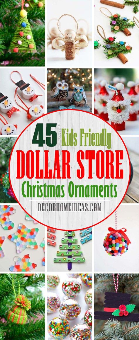 Best Dollar Store Christmas Ornaments To Do With Kids Kid Xmas Craft Ideas, Student Christmas Ornaments For Parents, Diy Children Christmas Ornaments, Cheap Ornaments Diy Kids, Plastic Mesh Christmas Ornaments, Kindergarten Christmas Crafts Ornament, Easy Christmas Ornaments For Kids Simple, Decorating Ornaments With Kids, Decorate Ornaments With Kids