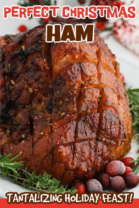 Diy Honey Baked Ham Recipe, How To Cook A Bone In Ham, Christmas Dinner Ideas Main Dishes Ham, Whole Ham Recipes, Bone In Ham Recipes, Brown Sugar Glaze For Ham, Bone In Ham, Ham And Egg Casserole, Honey Ham Glaze Recipe