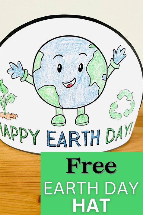 free printable earth day hat template Earth Week Preschool, Earth Day Crown, Earth Day Hat, Earth Day Preschool Activities, Planets Activities, Hat Printable, Earth Activities, Earth Day Coloring Pages, Planet Crafts