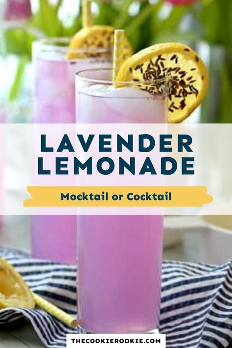 This Lavender Lemonade is always a party hit! This lemonade recipe is perfect for baby shower drinks, bridal showers, or even a simple summer brunch. Light and refreshing, you can add a splash of vodka to make this a delicious purple cocktail. Purple Punch Recipes, Lavender Lemonade Recipe, Purple Lemonade, Lavender Drink, Beautiful Drink, Drinks Wedding, Lavender Cocktail, Lavender Baby Showers, Purple Drinks