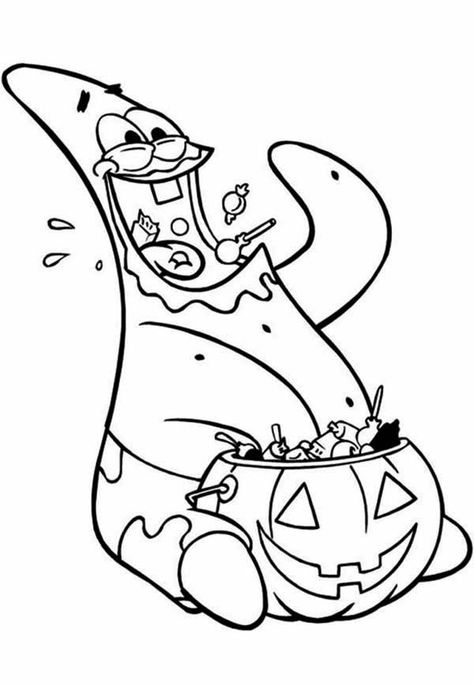 Halloween Coloring Pages Free Printable, Halloween Coloring Pictures, Halloween Coloring Pages Printable, Spongebob Coloring, Free Halloween Coloring Pages, Halloween Coloring Sheets, Pictures To Color, Star Coloring Pages, Pumpkin Coloring Pages