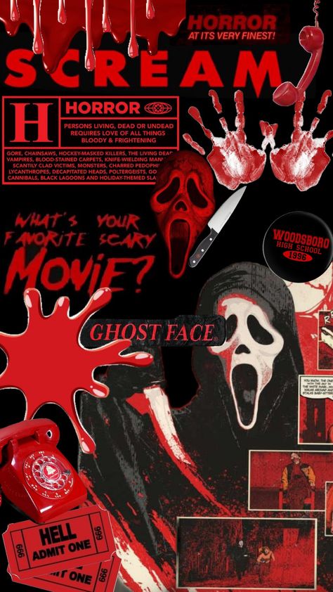 #scream #movies #red #Billyloomis #stumacher #ghostface #horror Halloween Wallpaper Iphone Ghostface, Wallpapers Aesthetic Halloween, Iphone Movie Wallpaper, Horror Wallpaper Scary, Slasher Movies Wallpaper, Ghostface Halloween Wallpaper, Ghost Face Wallpaper Ipad, Favorite Movie, Wallpapers For Ipads Vintage