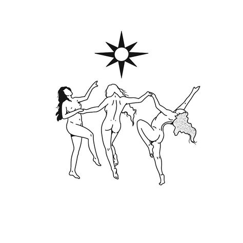 #tattoo #tattoos #inked #tattooart #tattooed #tattooideas #tattoodesign #tattooinspiration #tattoosleeve #tattooflash #inkedgirls #tattooedwomen  #InkLaughs  #TattooFails Three Witches Dancing Tattoo, Witches Dancing Around Fire Tattoo, 3 Women Dancing Tattoo, Witches Dancing Tattoo, Dancing Witches Tattoo, Women Dancing Tattoo, Dancing Women Tattoo, Dancing Tattoo, Sun Dance