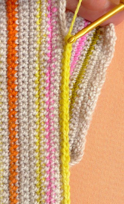 Crocheted Striped Hand Warmers | Purl Soho Purl Bee, Purl Soho, Crochet Mittens, Mini Skein, Hand Warmers, Crochet Clothes, Crochet Scarf, Soho, Crochet Projects