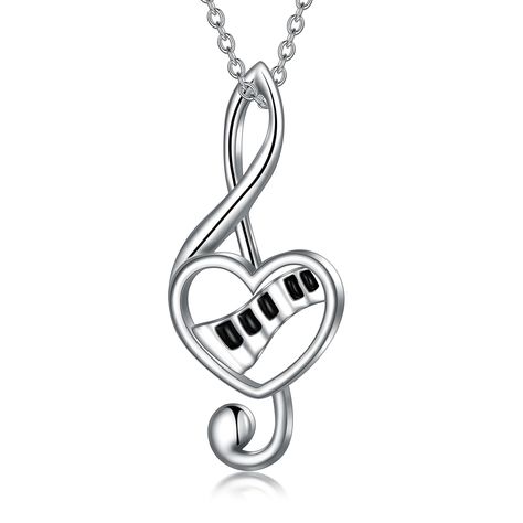 PRICES MAY VARY. ❤Design Concept❤:“Music heals the heart.” This music note necklace is specially designed for women who love music. The necklace uses high-pitched musical note symbols as the whole and is embellished with piano keys, as if it can make people feel the beautiful music played by the piano. ❤Material❤: This music note piano necklace is made of sterling silver, which is rust-proof, nickel-free, lead-free, cadmium-free and hypoallergenic. It will not fade or change color during wearing Music Ring, Piano Jewelry, Cheap Adjustable Music-themed Necklace, Silver Music-themed Metal Necklace, Music Rings, Nickel-free Silver Music-themed Necklaces, Treble Clef Necklace, Music Note Necklace, Music-themed Sterling Silver Pendant Necklace