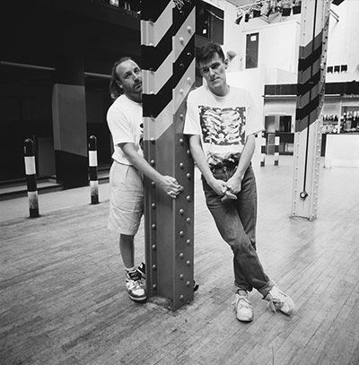 Peter Hook and Stephen Morris of New Order at the Hacienda club in Manchester, circa 1985. Gillian Gilbert, Stephen Morris, Peter Hook, History Of Dance, Manchester Travel, The Hacienda, Factory Records, Happy Mondays, Kool Kids