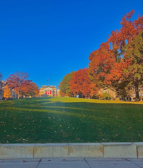 University Of Wisconsin Madison Aesthetic, Madison Wisconsin Aesthetic, Uw Madison Aesthetic, Wisconsin Aesthetic, Wisconsin University, Wisconsin Fall, College Vibes, Wisconsin Madison, University Of Wisconsin Madison