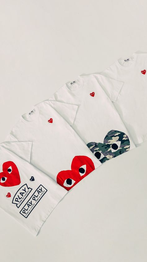 COMME DES GARÇONS PLAY ❤️ Styles for the whole family are restocked + available now at all retail locations + online. Shop now: https://feature.com/collections/comme-des-garcons-play Play Logo, Comme Des Garcons Play, Gold Crown, Logo Ideas, Real Man, Comme Des Garcons, The Whole, Online Shop, Shop Now