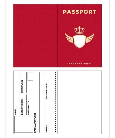 View, Download or Print Passport Template PDF completely free. This template is easily accessible and can be incorporated into any of your personal uses. Passport Template, Passport Invitations, Passport Wedding Invitations, Seni Dan Kraf, Free Word, Sign Dates, Dramatic Play, Paper Toys, Travel Themes