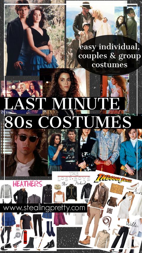 Easy Last Minute DIY 80s Costumes! 80s Leopard Print Outfit, Dress Up 80s Costume Ideas, Last Minute 80s Costume, Easy 80s Costume Last Minute, 80s Party Theme Outfit, Last Minute 80s Outfit, 80s Outfit Inspo Party, 1984 Fashion Women, 80’s Themed Outfits