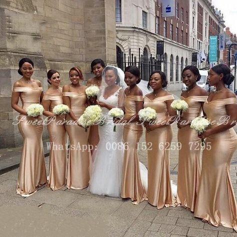 Rose Gold Bridesmaid Dress, Mermaid Long Bridesmaid Dresses, Bridesmaid Dresses Floor Length, Cheap Bridesmaid Dresses Online, Gold Dresses, Mermaid Bridesmaid, Champagne Bridesmaid Dresses, Simple Bridesmaid Dresses, Gold Bridesmaid Dresses