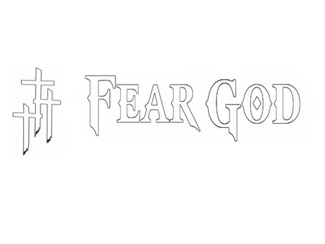 Fear No Evil Tattoo Stencil, Fear God Stencil, God First Tattoo Stencil, Hands Of God Tattoo Design, Mark 9:23 Tattoo, Fear No Evil Tattoo Men, Fear God Tattoo Stencil, Tattoo Stencil Outline Men, Fear God Tattoo Men