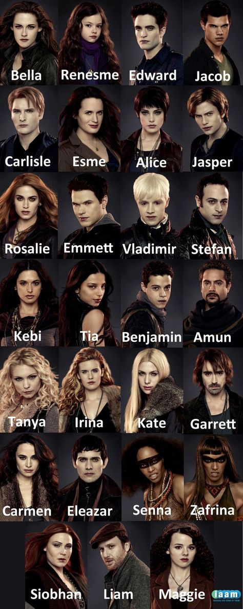 Twilight character chart Vampire Names, Twilight Saga Quotes, Twilight Facts, Twilight Saga Books, Vampire Twilight, Twilight Quotes, Which Character Are You, Twilight Saga Series, Twilight Funny