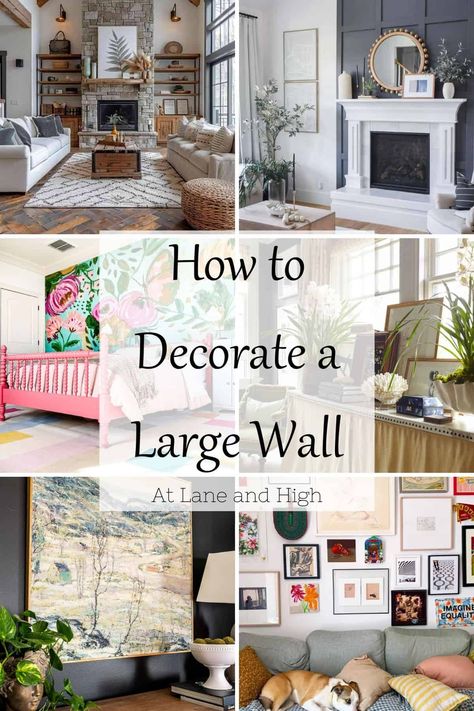 Large walls can be very intimidating to decorate.  Have no fear!  I have 10 different ways to give you some ideas on how to decorate a large wall to take the stress completely out of it! How To Decorate A Large Wall, Long Wall Decor, Large Walls, Large Scale Wall Art, Staircase Storage, Decorating Bookshelves, Family Room Walls, Large Wall Space, Long Walls