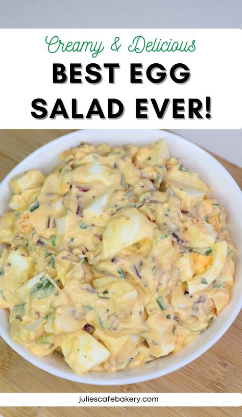 Best creamy egg salad recipe Cold Egg Recipes, Egg Salad Breakfast, Loaded Egg Salad, Egg Salad Recipe With Relish, Egg Salad Recipes, Creamy Egg Salad, Easter Side Dish, The Best Egg Salad, Christmas Side Dish