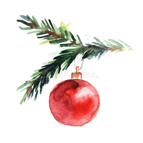 White Background Christmas, Akvarel Illustration, Watercolor Reference, Christmas Dog Decor, Watercolor Christmas Cards Diy, Christmas Ios, Painted Christmas Cards, Reference Ideas, Water Colours