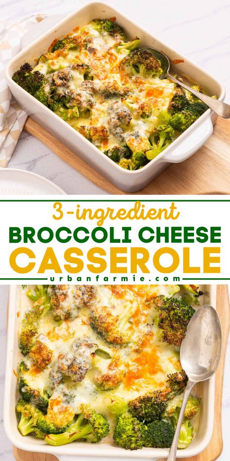 Whip up this quick, 3-ingredient broccoli cheese casserole – a delicious, easy-to-make dish for busy days. Simple, nutritious, and ready in 30 minutes! Weight Watchers Broccoli Casserole, Ww Broccoli Casserole, Brocolli And Cheese Casserole Recipes Easy, Small Broccoli Casserole, Low Carb Broccoli Cheese Casserole, Gf Broccoli Cheese Casserole, Brocoli Casserole Recipes Easy, Broccoli And Mushroom Soup Recipes, Healthy Broccoli And Cheese Casserole