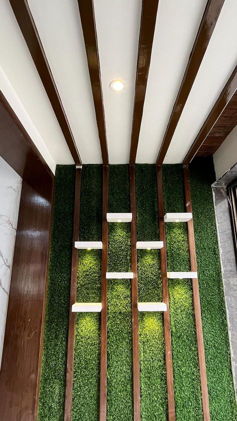 HS interiors’s Instagram profile post: “Artificial grass used for display unit For ongoing bungalow project @pune @interiorshs @interiorshs @interiorshs @id_hitesh_sharma @ . . .…” Backyard Tv, Outdoor Tv Setup, Garden Cinema, Porch Tv, Corner Porch, Tv Solutions, Deck Lounge, Cinema Outdoor, Outdoor Tv Mount